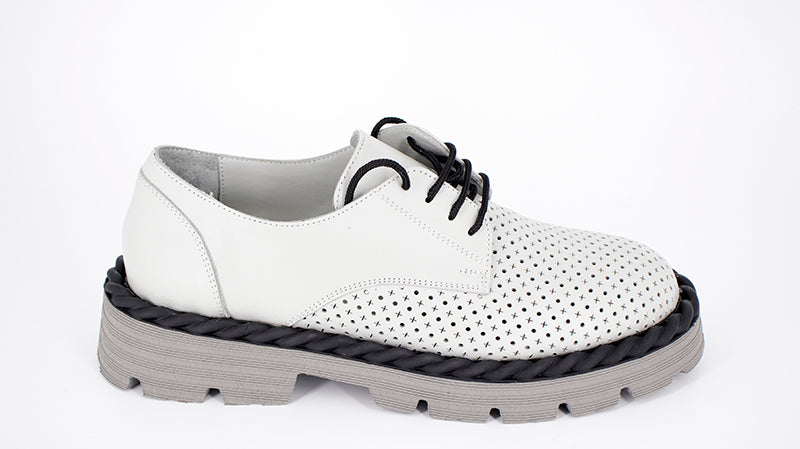 PANTOFI DAMA ANNA VIOTTI DIN PIELE NATURALA GRI - 482