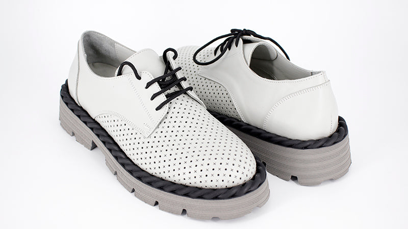 PANTOFI DAMA ANNA VIOTTI DIN PIELE NATURALA GRI - 482