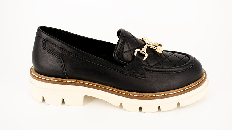 Pantofi dama Anna Viotti din piele naturala negru  - 375