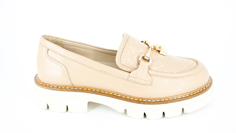 Pantofi dama Anna Viotti din piele naturala biscuit box - 375