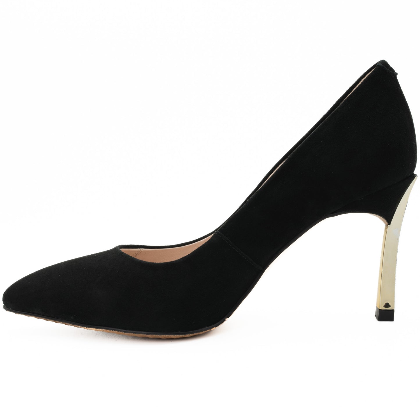  Pantofi dama Feeling din velur negru - S2441