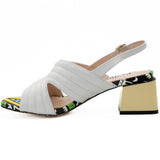 Sandale dama Feeling din piele naturala albe - S2458 