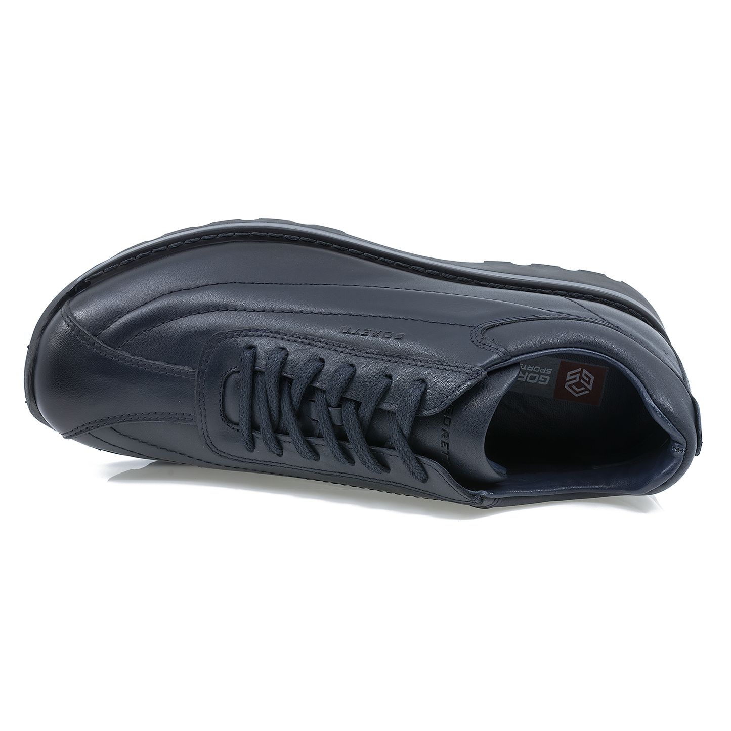 Pantofi Barbati Casual Goretti B36-1152 Piele Naturala bleumarin-3