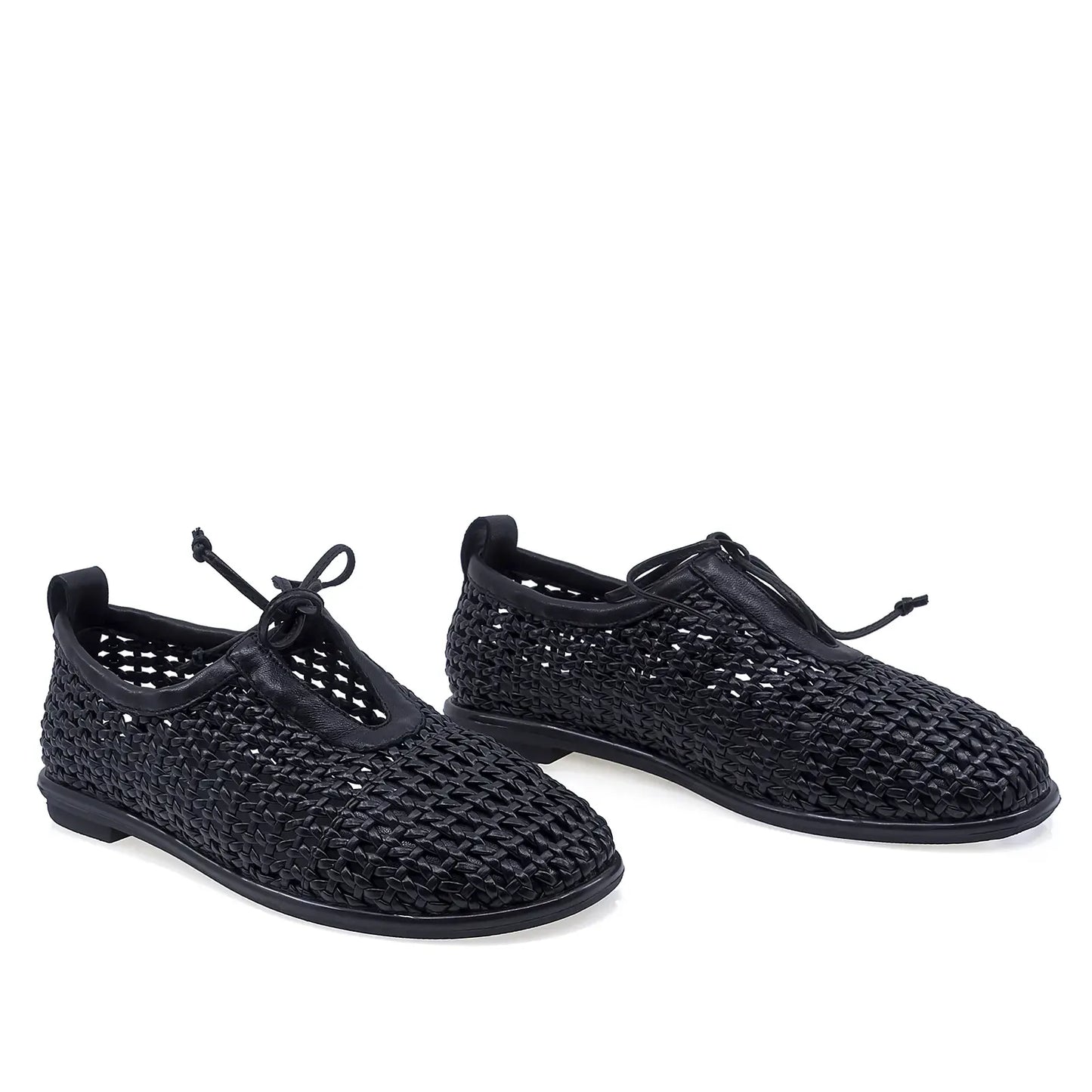 Pantofi damă casual Anna Viotti 6460P-A138-Y01 negru, piele naturală, vedere frontală