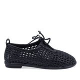 Pantofi damă Anna Viotti 6460P-A138-Y01 negru, detaliu cusături și piele naturală