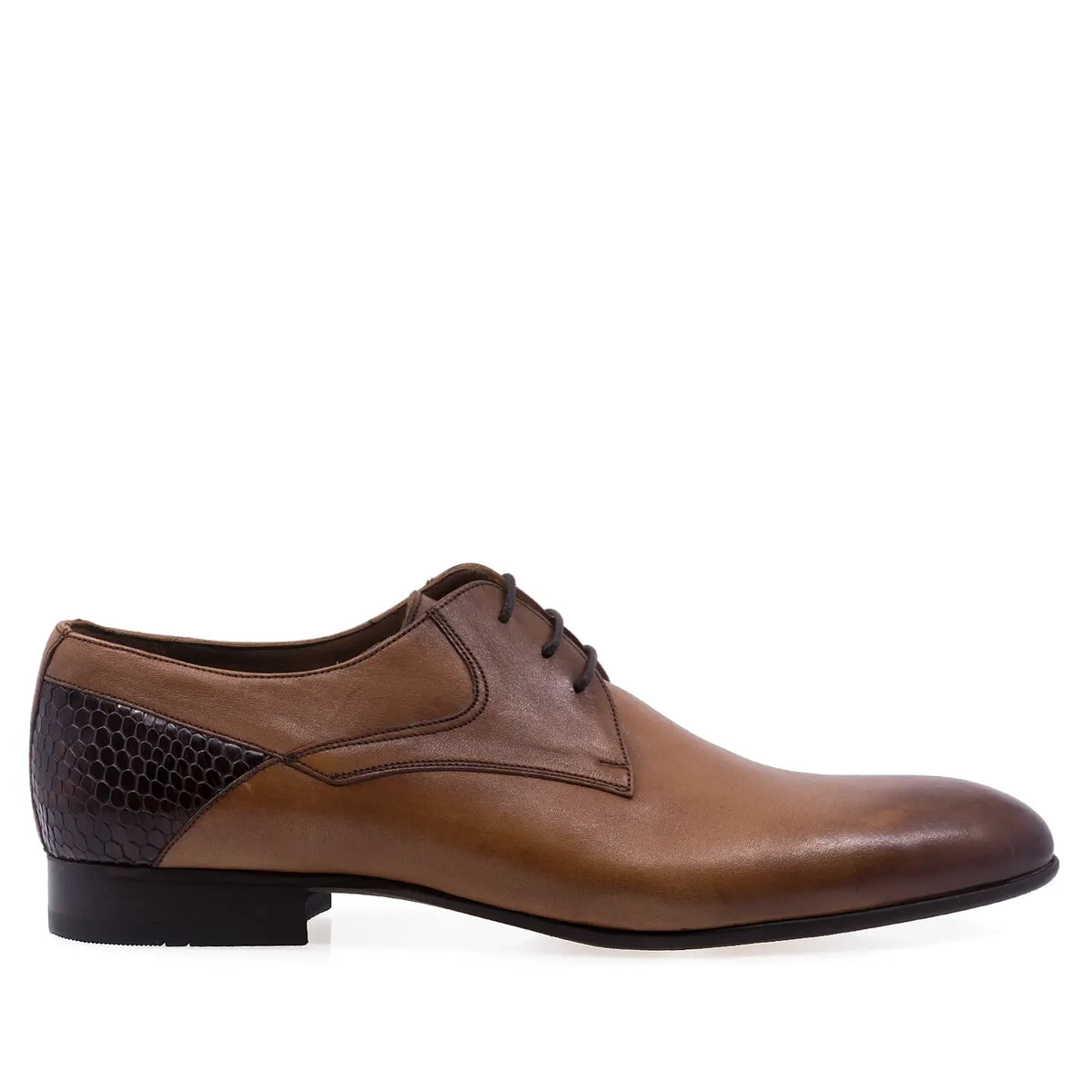 Pantofi barbati eleganti Goretti piele naturala B43702 coniac