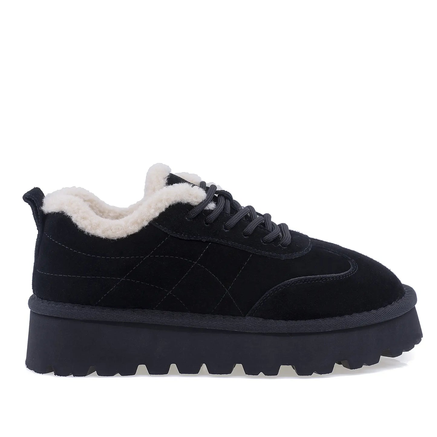Pantofi Dama Casual Anna Viotti Piele Intoarsa D113-2680 negri