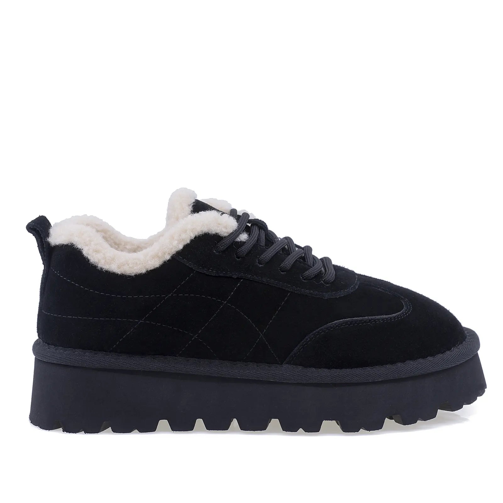 Pantofi Dama Casual Anna Viotti Piele Intoarsa D113-2680 negri