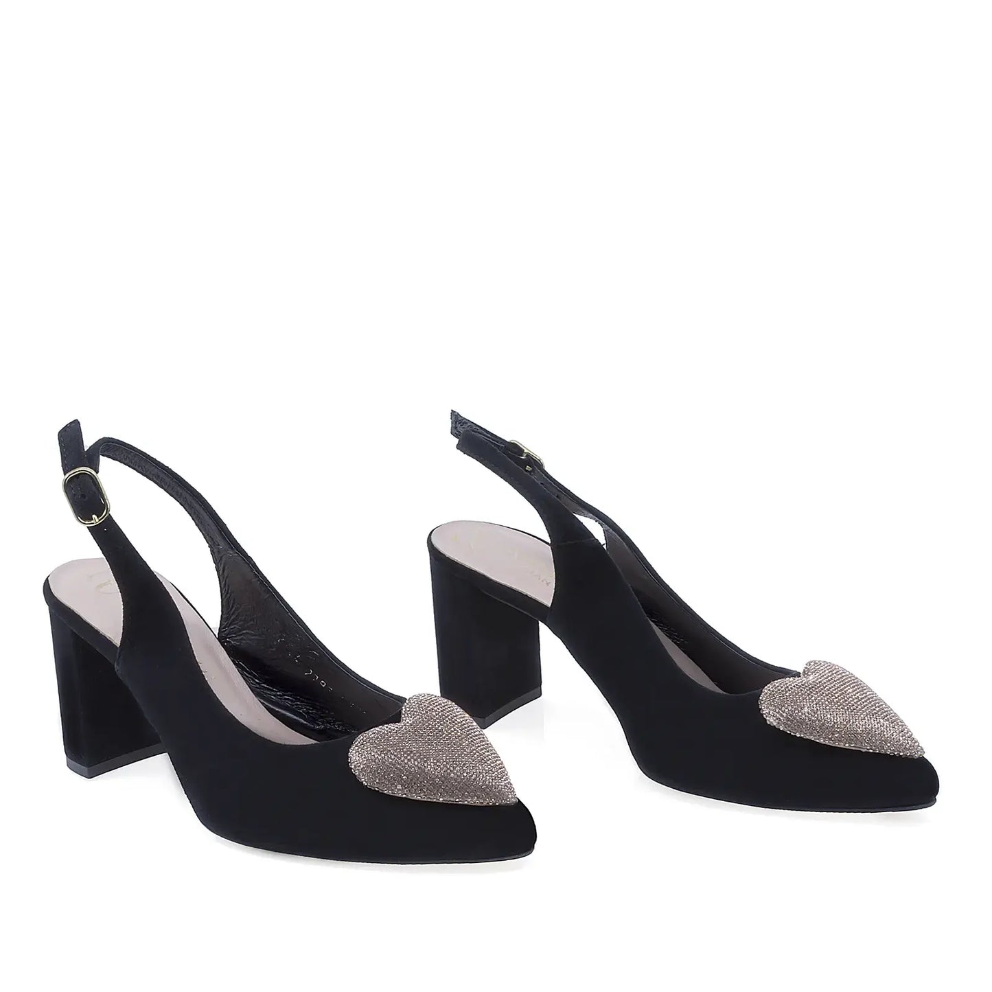 Pantofi damă eleganți Kordel 2793, vârf închis, piele întoarsă neagră, design clasic și rafinat