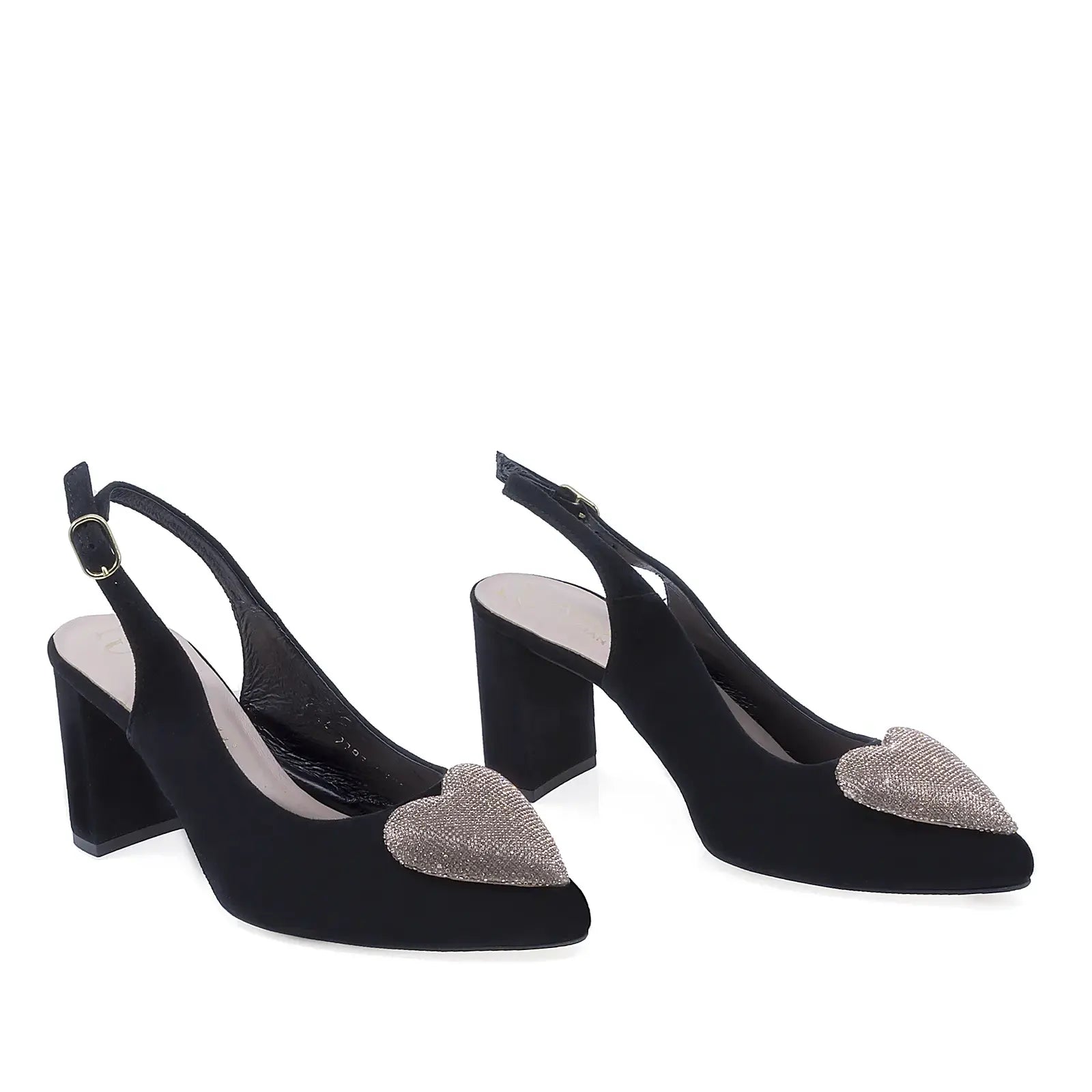 Pantofi damă eleganți Kordel 2793, vârf închis, piele întoarsă neagră, design clasic și rafinat