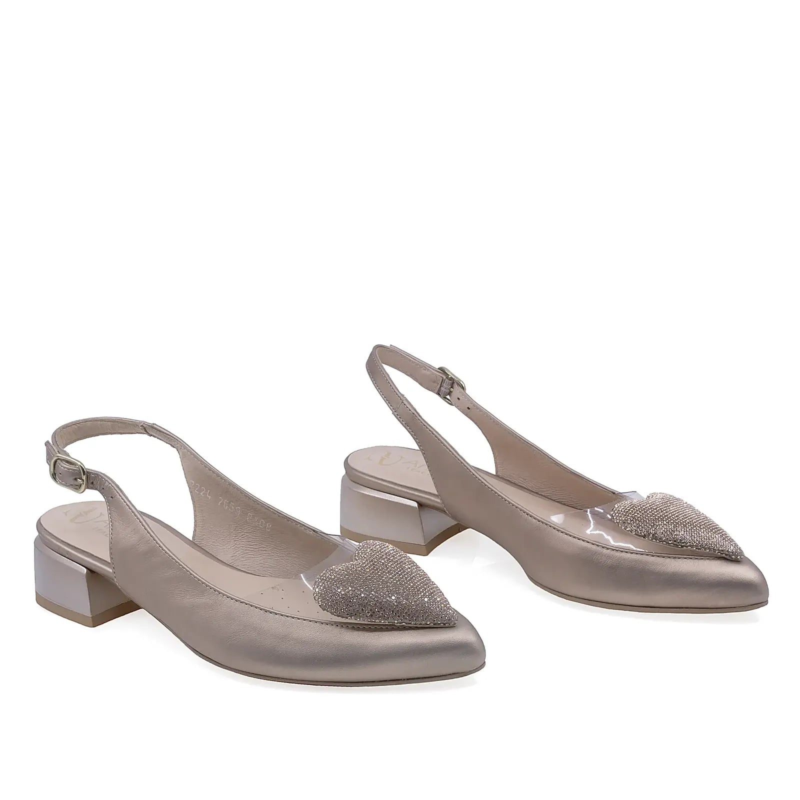 Pantofi damă eleganți Kordel 2659 aurii, vârf închis, design clasic și feminin pentru ținute elegante