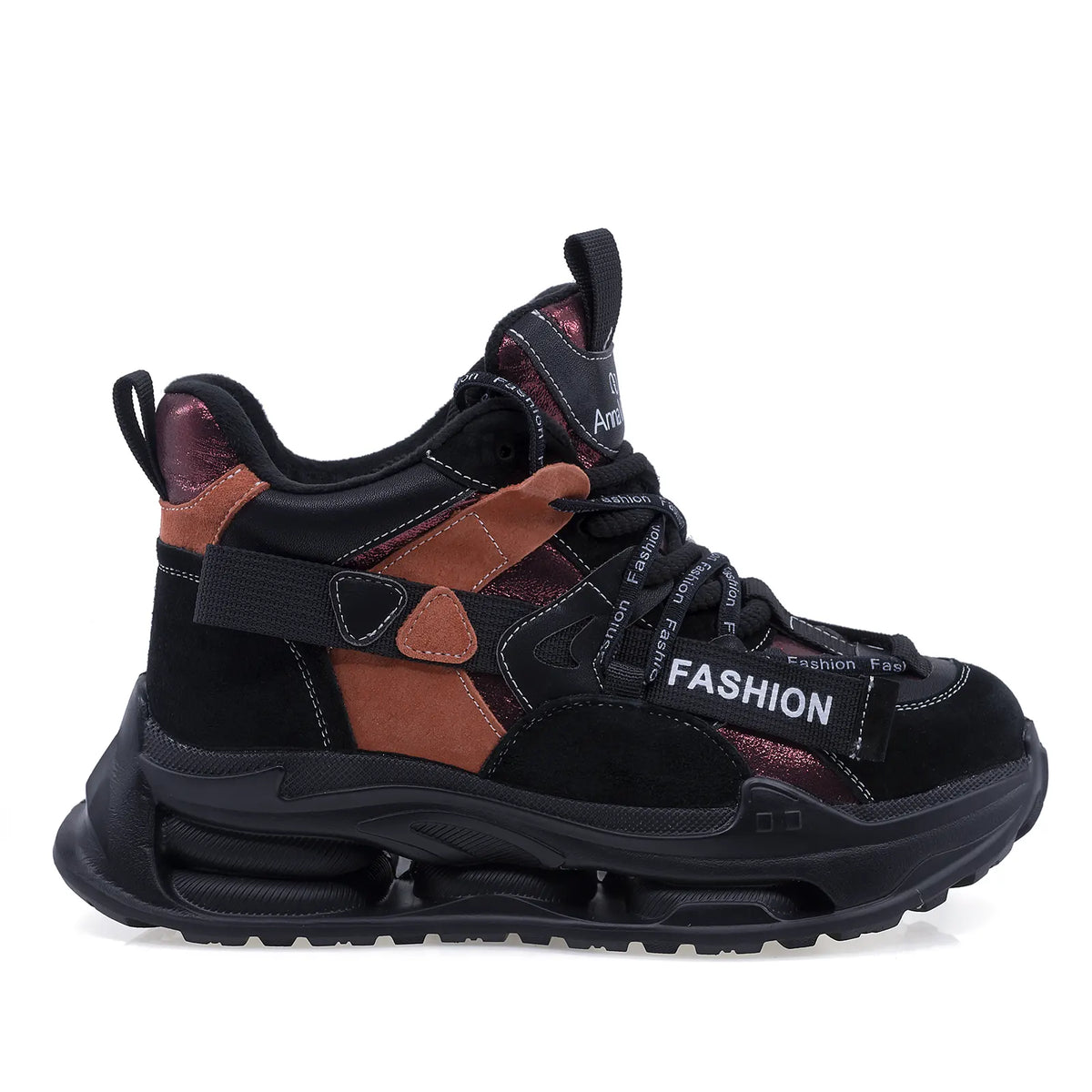 Pantofi dama sport Anna Viotti piele intoarsa D106-D106-1 negri