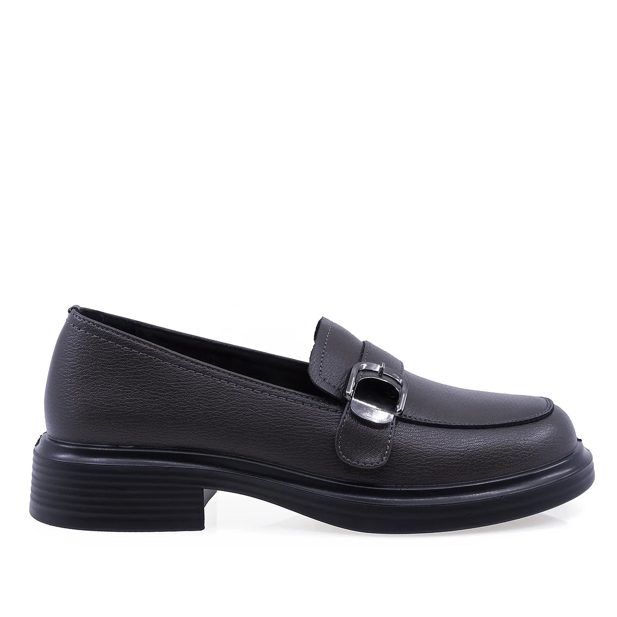 Pantofi dama casual Anna Viotti piele naturala D111-5191 gri inchis