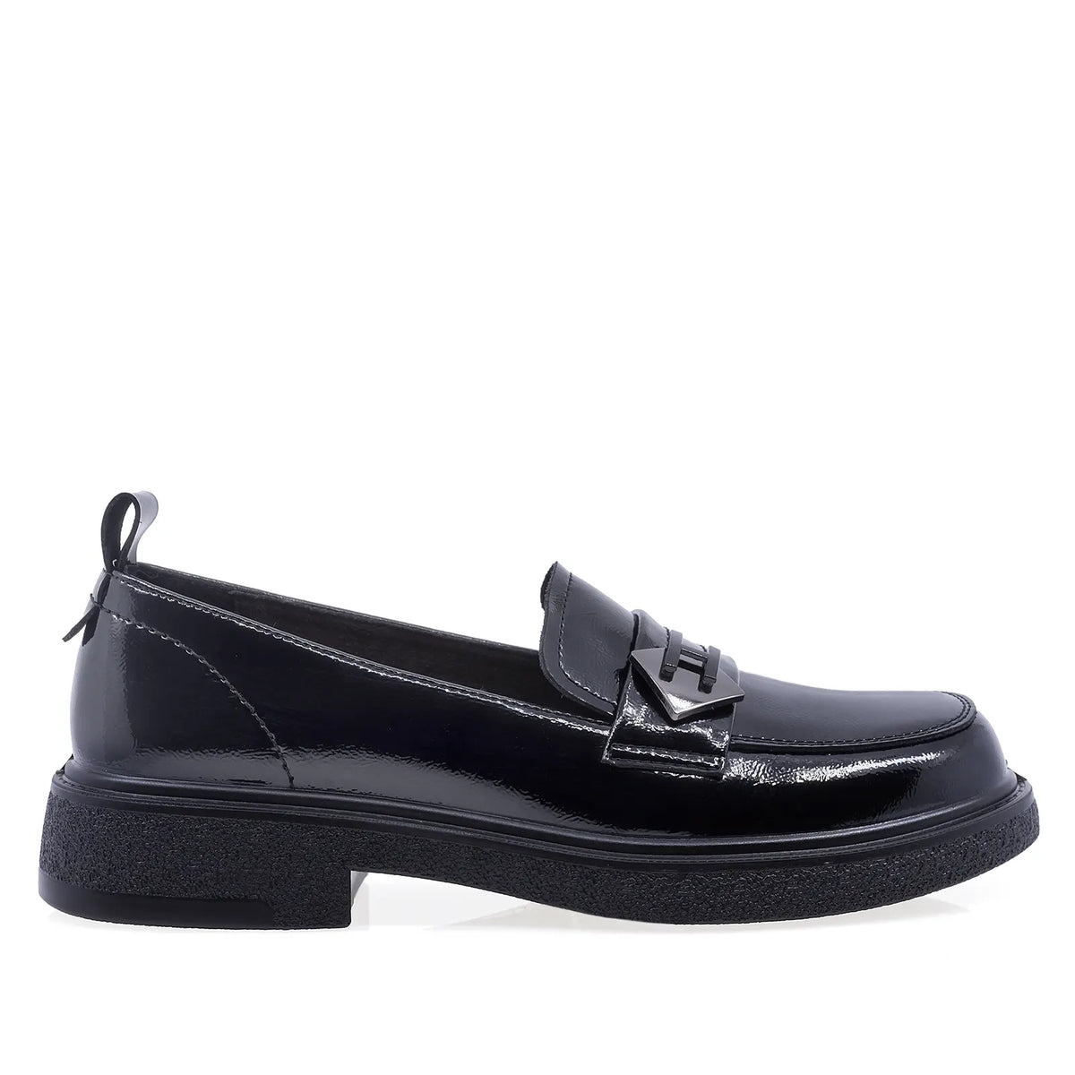 Pantofi dama casual Anna Viotti piele lacuita D111-5205 negri