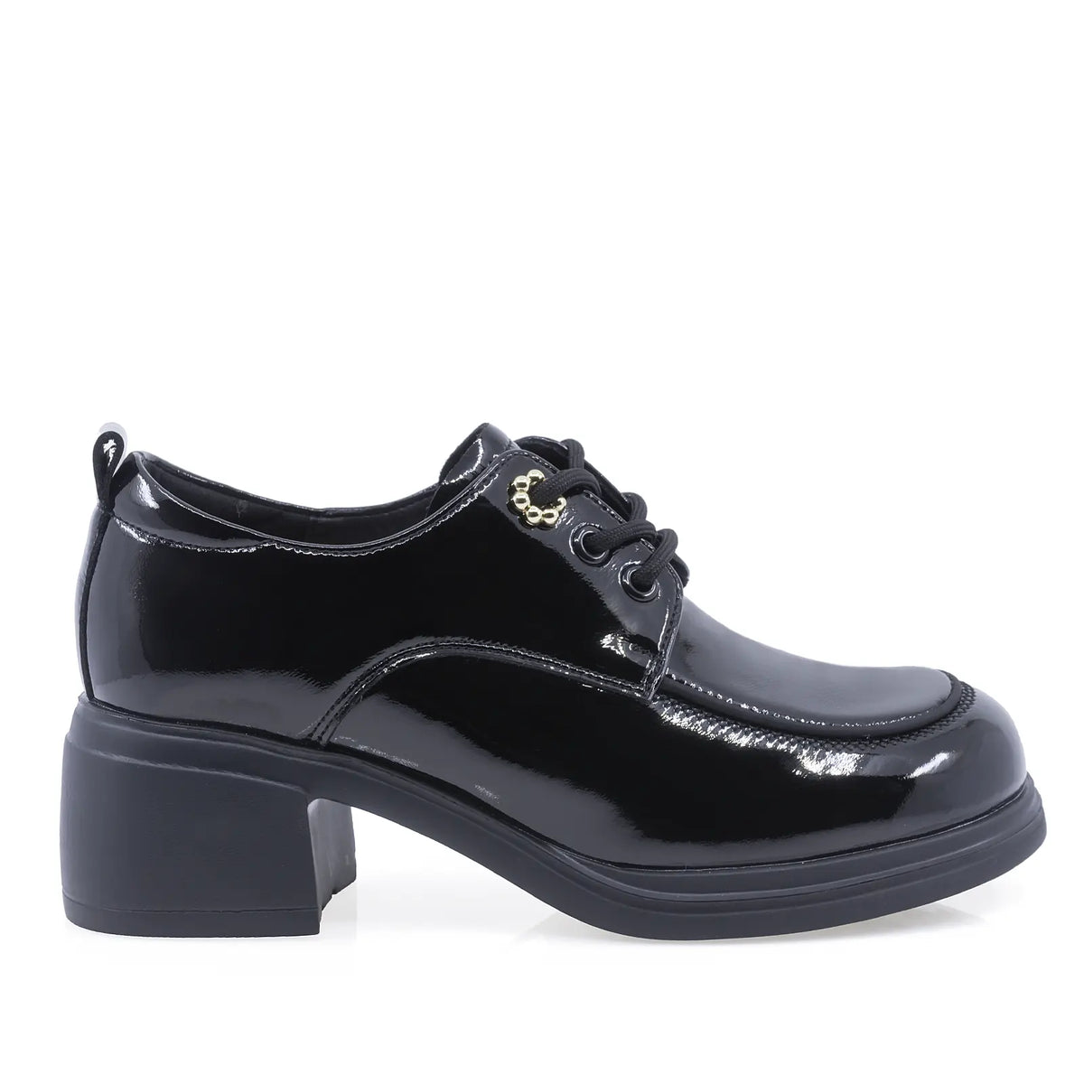 Pantofi dama casual Anna Viotti piele lacuita D111-5V88655-75 negri