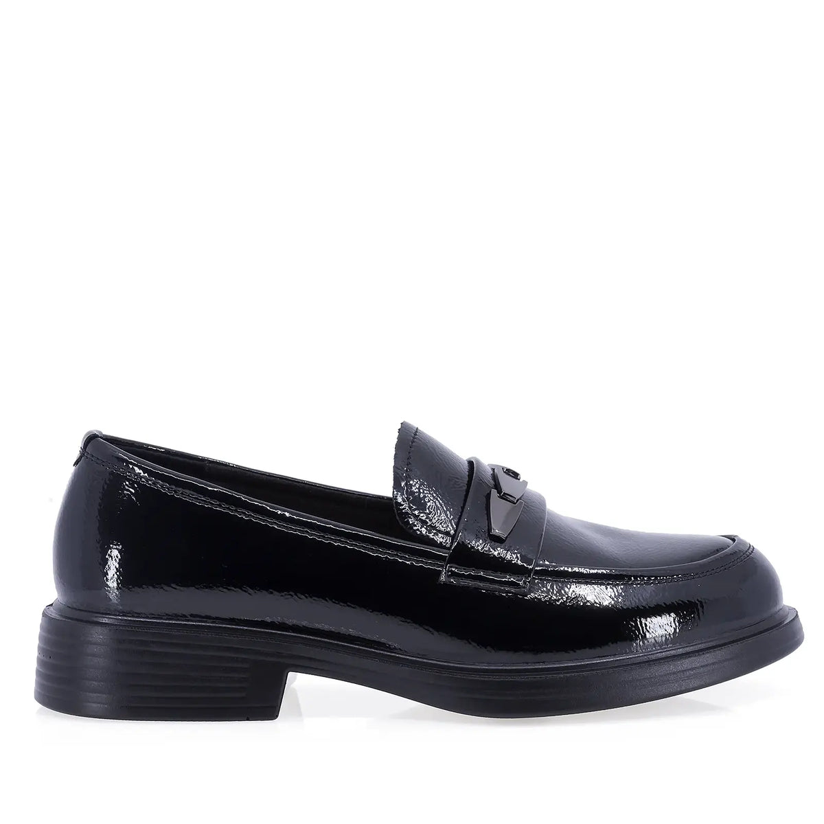 Pantofi dama casual Anna Viotti piele lacuita D111-6193 negri