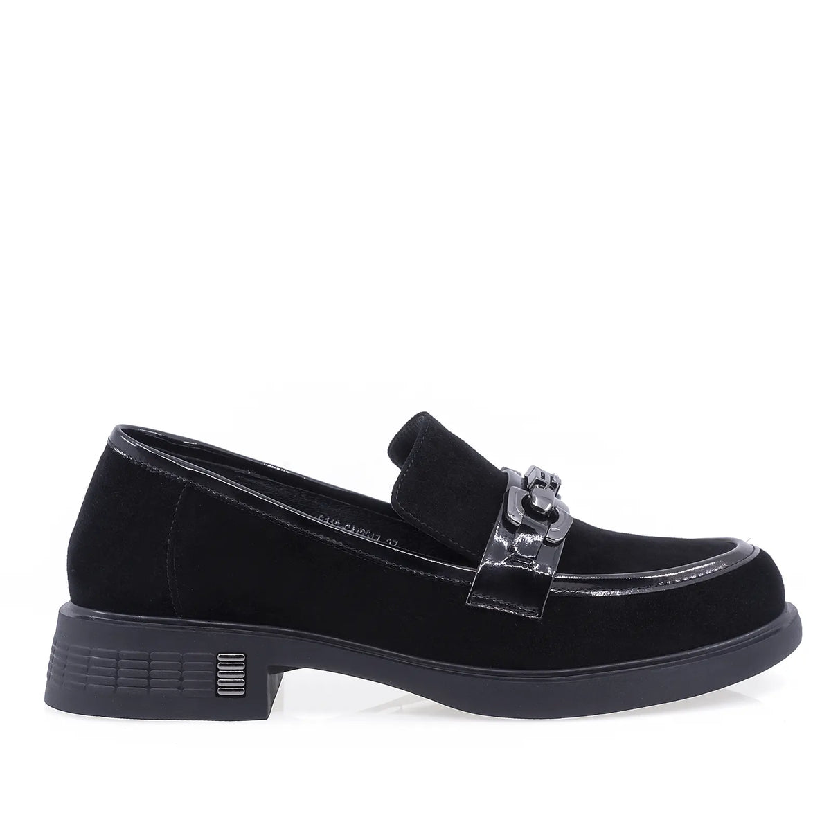 Pantofi dama casual Anna Viotti piele intoarsa D112-GAW2517 negri