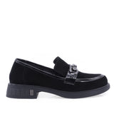 Pantofi dama casual Anna Viotti piele intoarsa D112-GAW2517 negri