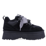 Pantofi dama casual Anna Viotti piele intoarsa D113-2681 negri