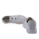Pantofi dama casual Anna Viotti piele intoarsa, D116-S23142-04RY, alb/gri
