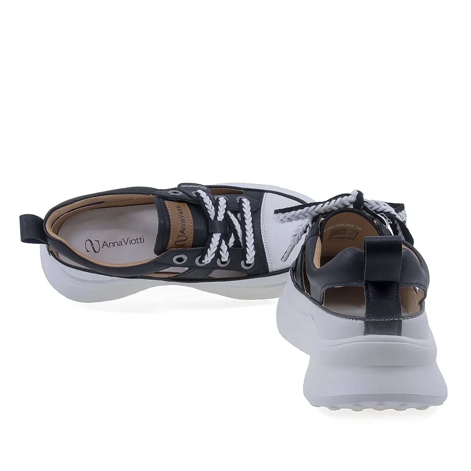 Pantofi dama casual Anna Viotti piele naturala D106-22 negru