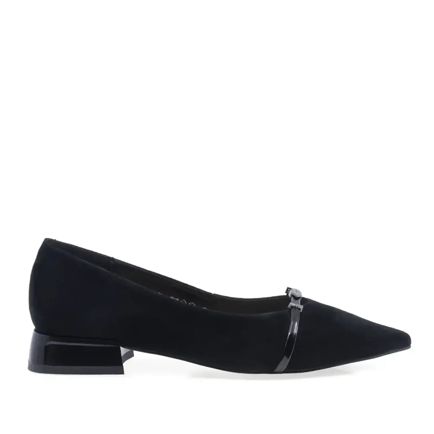 Pantofi dama eleganti Anna Viotti piele intoarsa D106-F12637-C9387 negri