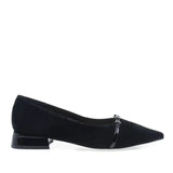 Pantofi dama eleganti Anna Viotti piele intoarsa D106-F12637-C9387 negri