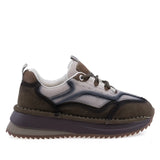 Pantofi dama sport Anna Viotti piele intoarsa D111-S2456 kaki
