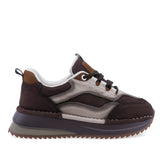 Pantofi dama sport Anna Viotti piele intoarsa D111-S2456 maro