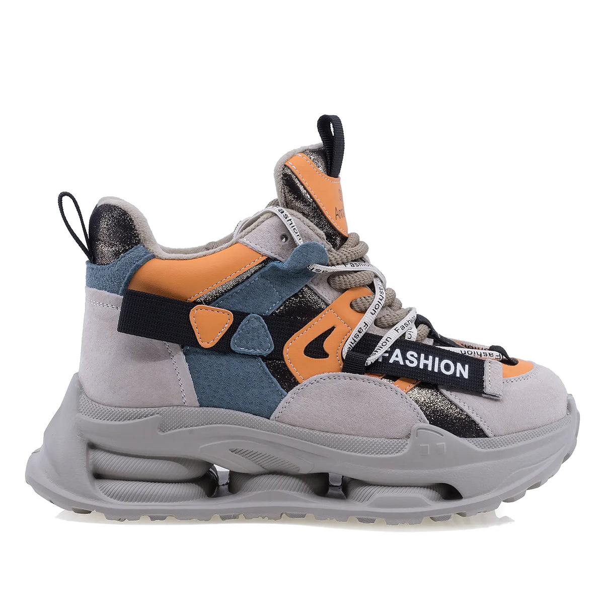 Pantofi dama sport Anna Viotti piele intoarsa D106-D106-1 gri
