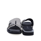 Papuci Anna Viotti 6452L-A93-C32 gri, bretea cu cataramă, stil rafinat