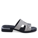 Papuci Anna Viotti 6452L-A93-C32 damă gri, profil lateral, confortabil
