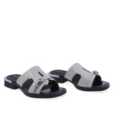 Papuci damă Anna Viotti 6452L-A93-C32 gri, piele lăcuită, elegant