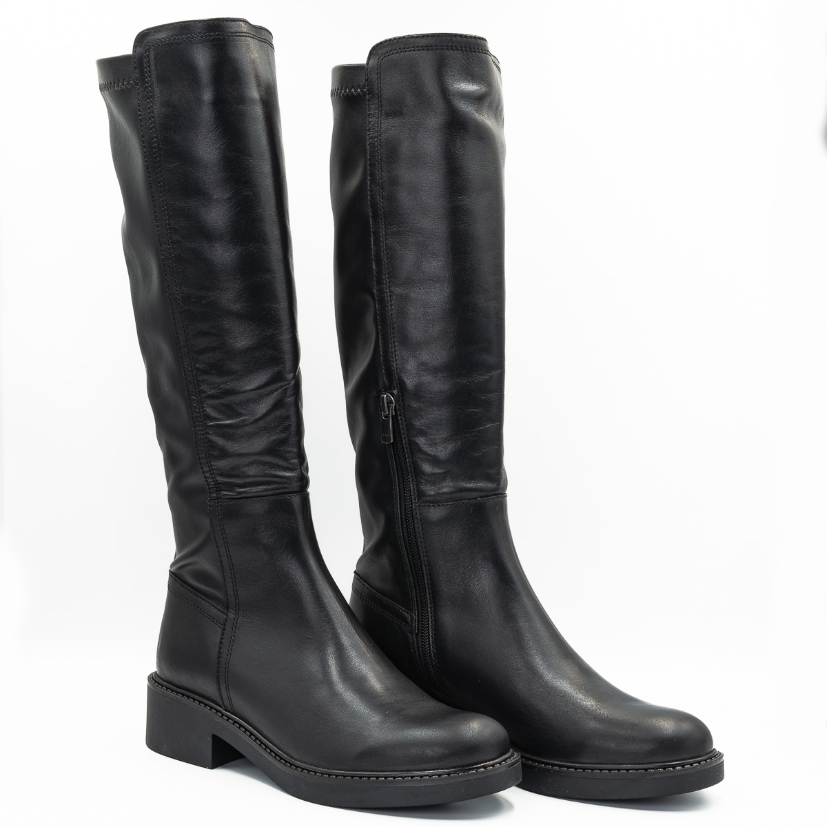 CIZME ANNA VIOTTI DIN PIELE NATURALA D26-ROSA NEGRU 