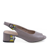 Sandale damă elegante gri din piele naturală Anna Viotti model D105-6369P-A10-YT03, lateral dreapta, stil premium, confort maxim