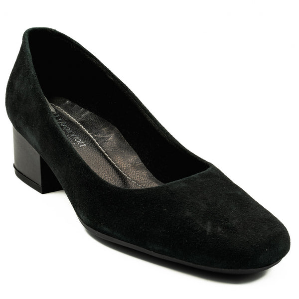 PANTOFI DAMA ANNA VIOTTI DIN PIELE NATURALA D 24100 VELUR NEGRU 