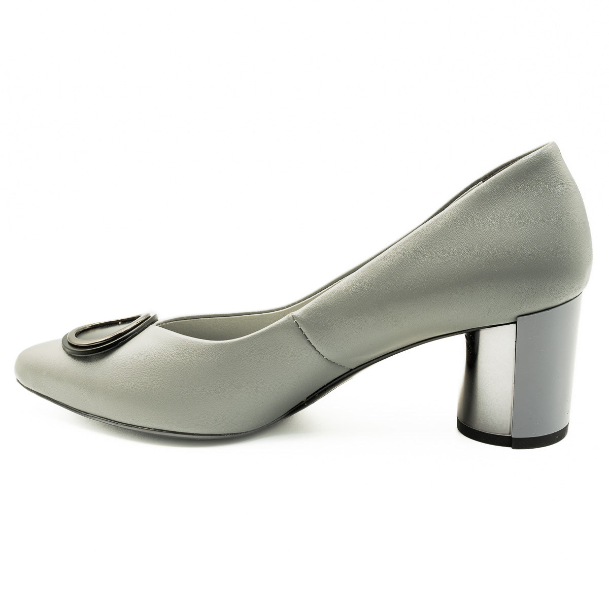 PANTOFI DAMA KORDEL DIN PIELE NATURALA D 2010 GRI 