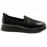 PANTOFI DAMA ANNA VIOTTI DIN PIELE NATURALA D 49-K72 NEGRU LAC CROCO