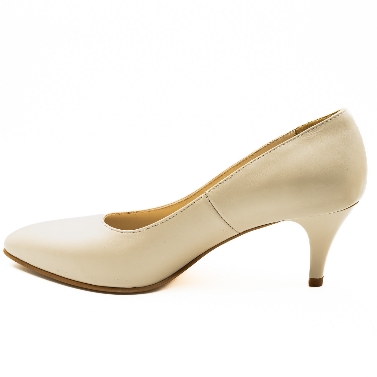  Pantofi dama Anna Viotti din piele naturala D F57 bej