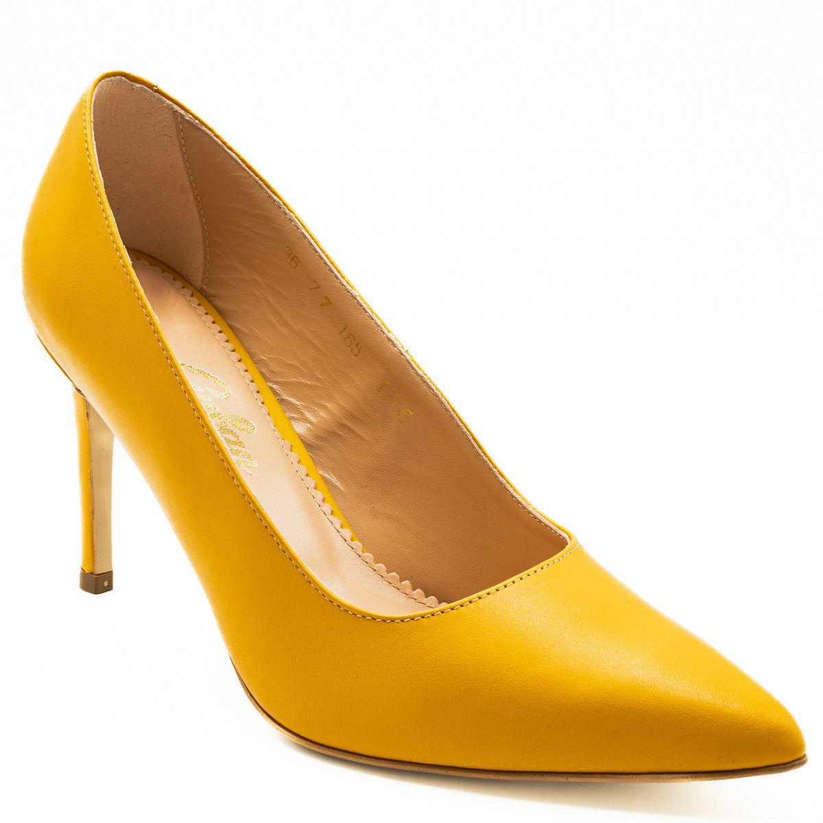 Pantofi dama Guban din piele naturala D 1206 Galben 