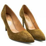  Pantofi dama GUBAN  din piele naturala D1206 KAKI VELUR 