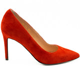  Pantofi dama GUBAN din piele naturala D1206 VELUR ROSU 