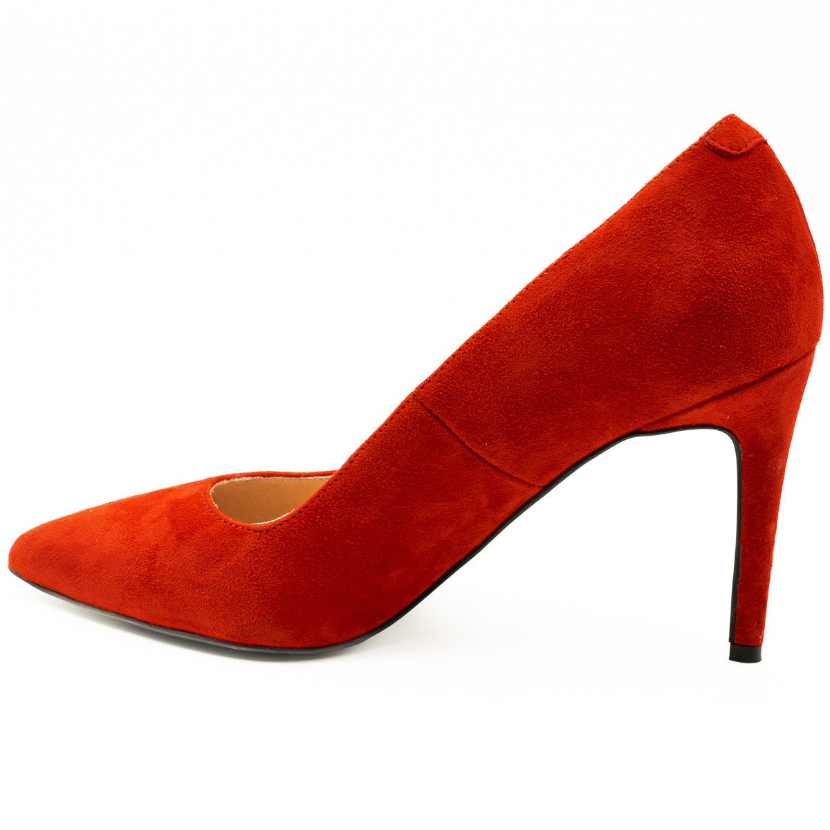  Pantofi dama GUBAN din piele naturala D1206 VELUR ROSU 