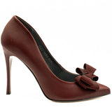 Pantofi dama Kordel din piele naturala D 1890 BORDO 