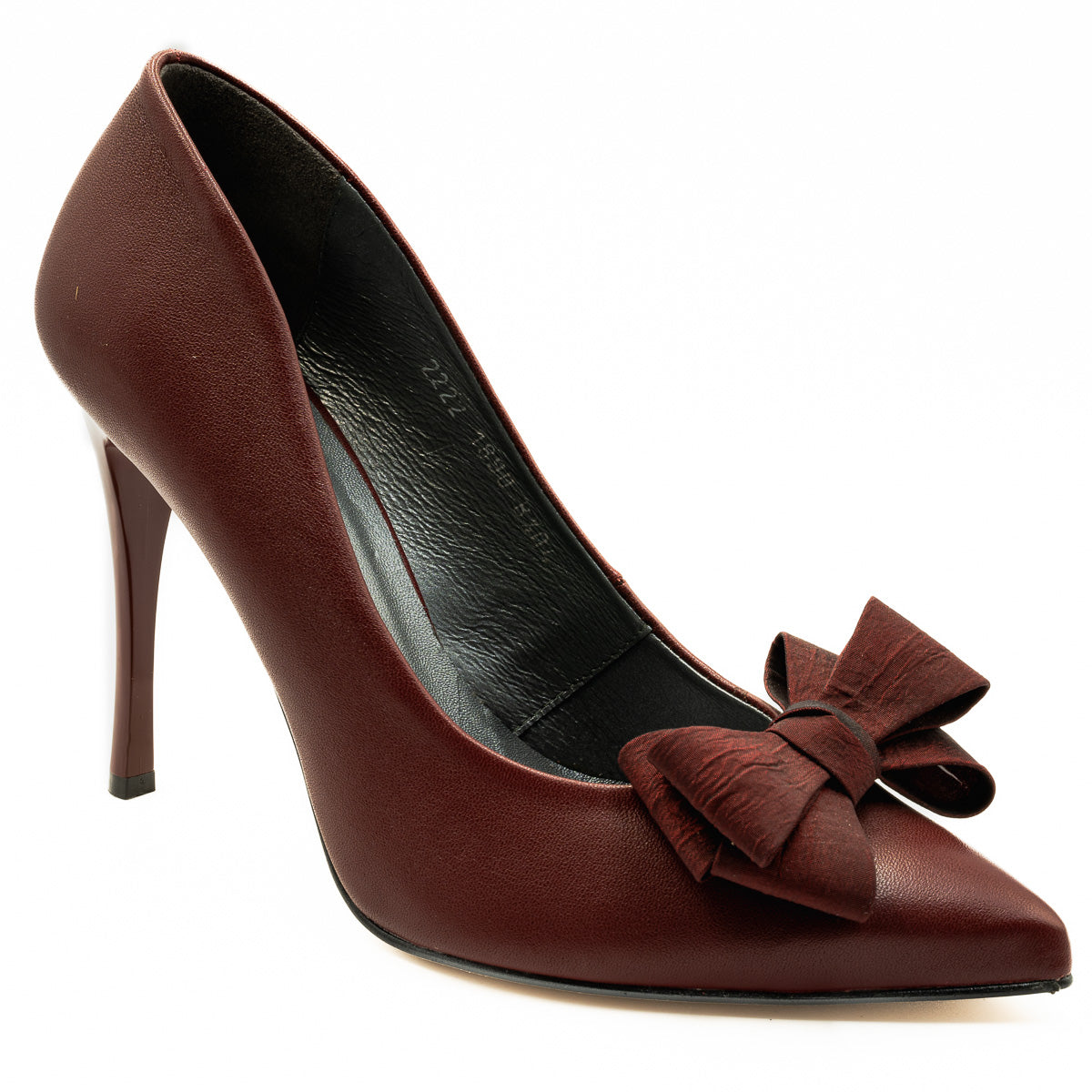 Pantofi dama Kordel din piele naturala D 1890 BORDO 