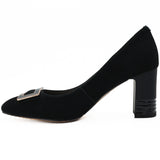 Pantofi dama Feeling din velur negru - 3205