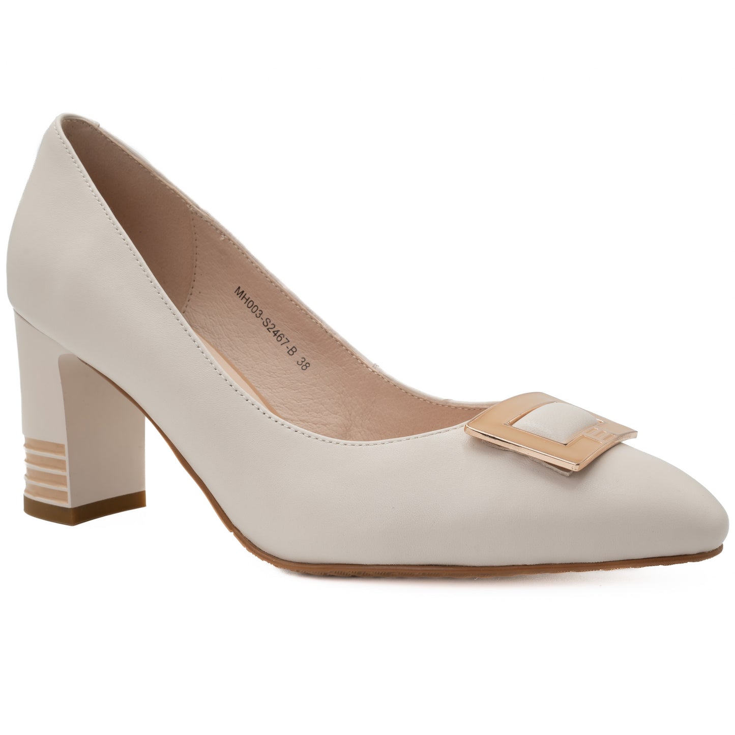 Pantofi dama Feeling din piele naturala DS2467 bej