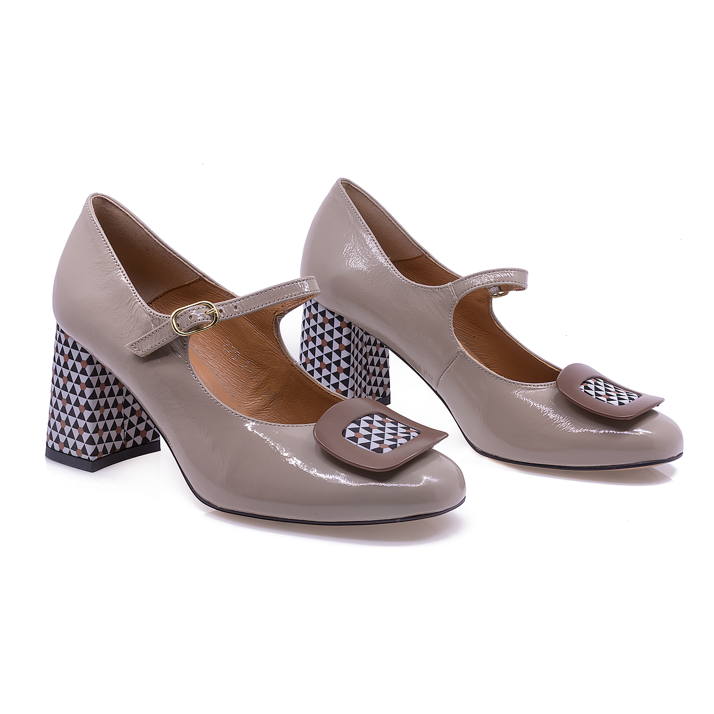 Pantofi dama din piele naturala Anna Viotti D 2764 lac vizon