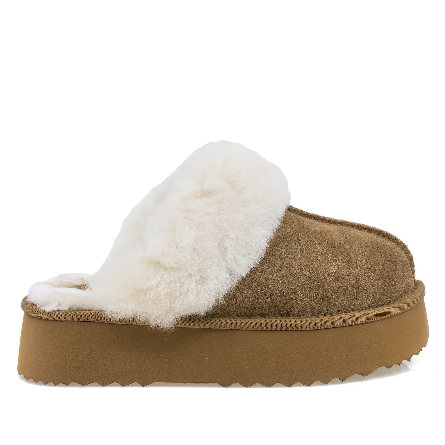 Papuci Dama Casual Anna Viotti Piele Intoarsa D113-11 Camel
