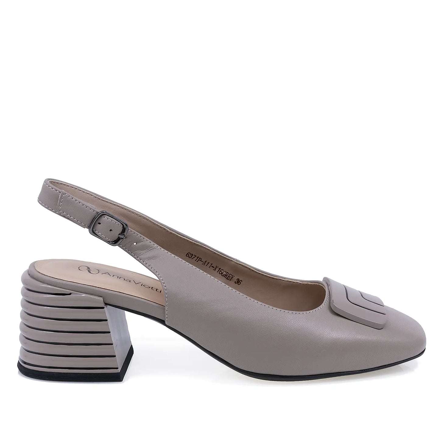 Pantofi damă eleganti piele naturala Anna Viotti D105-6371P-A11-X16 gri